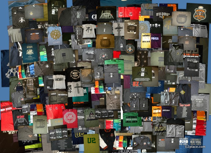 Collage t-shirts U2place